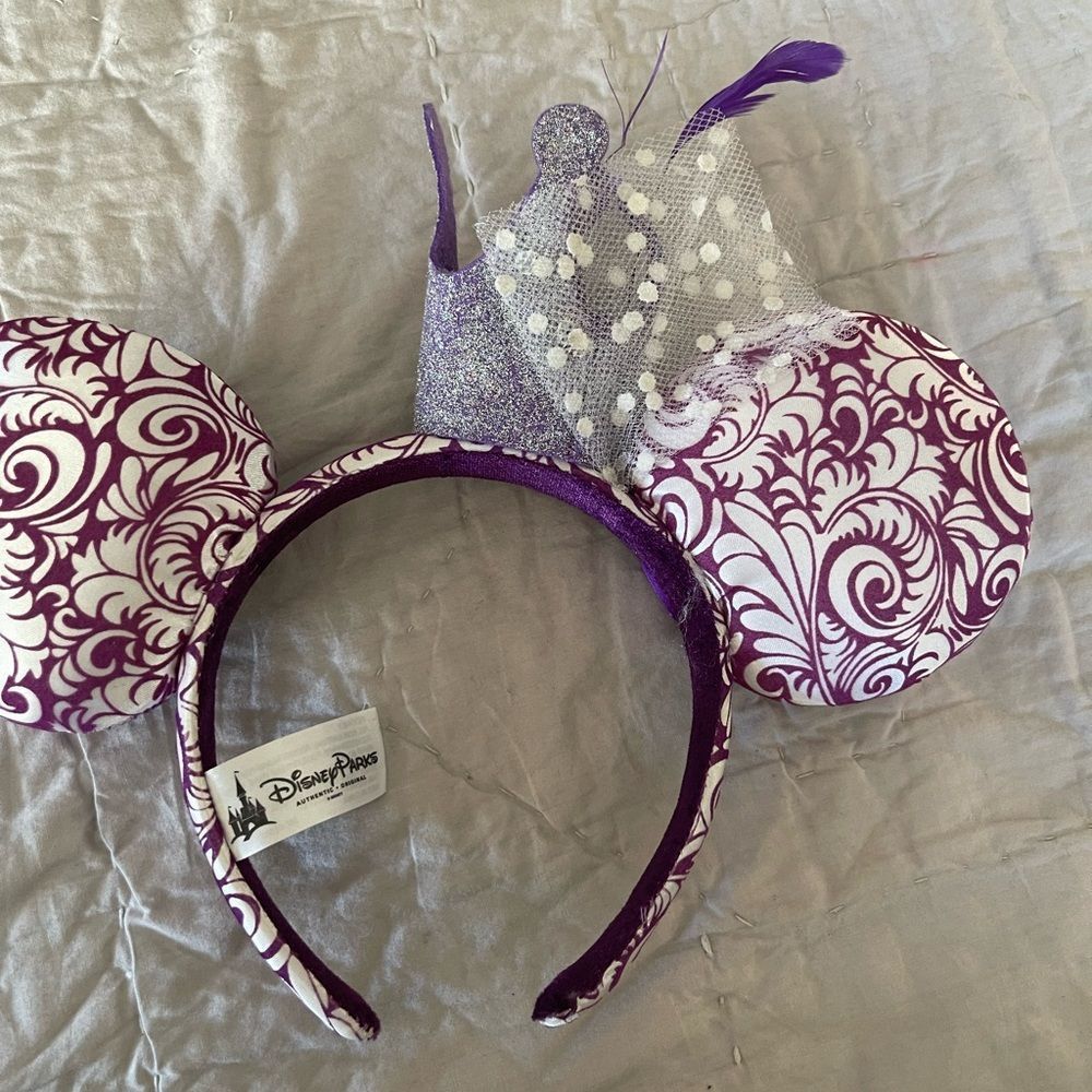 Original Disney Theme Parks purple Minnie Mouse princess ears - Picture 3 of 4